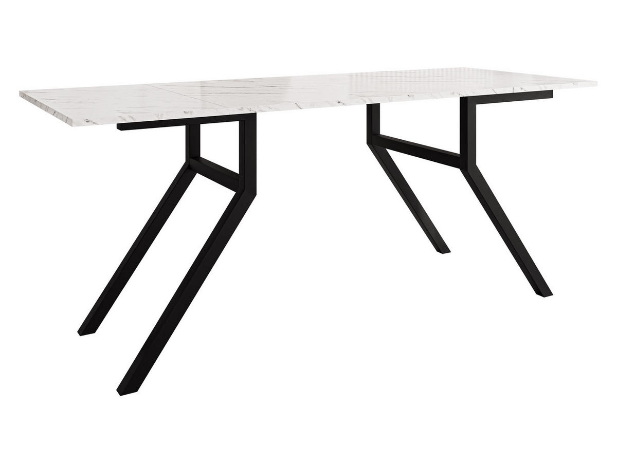 2-IN-1 COUCHTISCH UND ESSTISCH Xena Bis - Schwarz/Weiß, Holzwerkstoff/Metall (70/100/45cm) - MIRJAN24