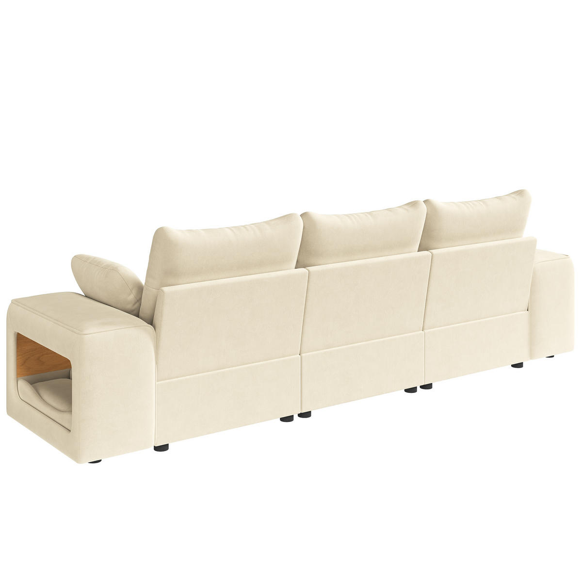 ECKSOFA 229.5/78/84 cm Beige mit gepolstertem Haustierbereich - Beige, Textil (229.5/78cm) - Oxeza