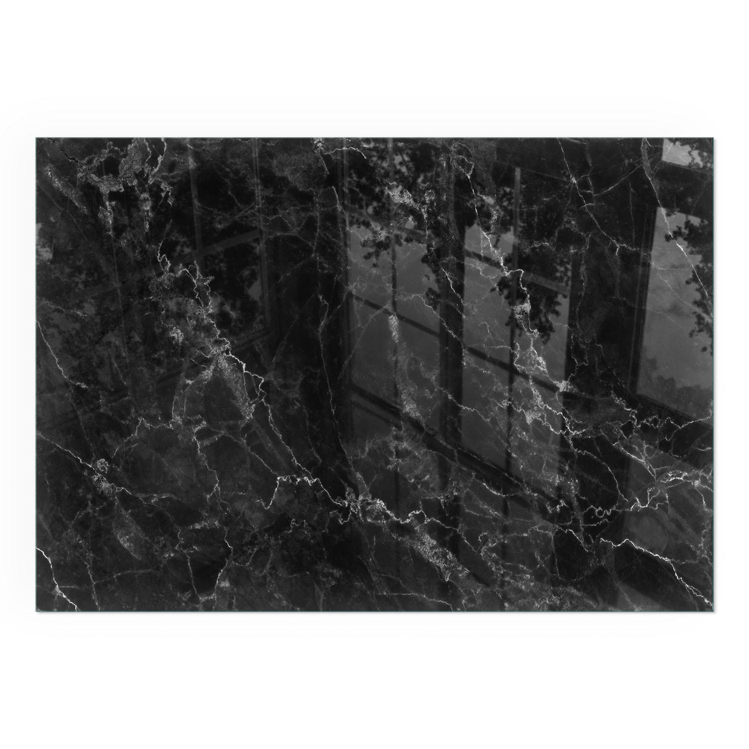 GLASPLATTE für Kamin 100x70 cm - Schwarz, Glas (100/70/0.4cm) - TULUP