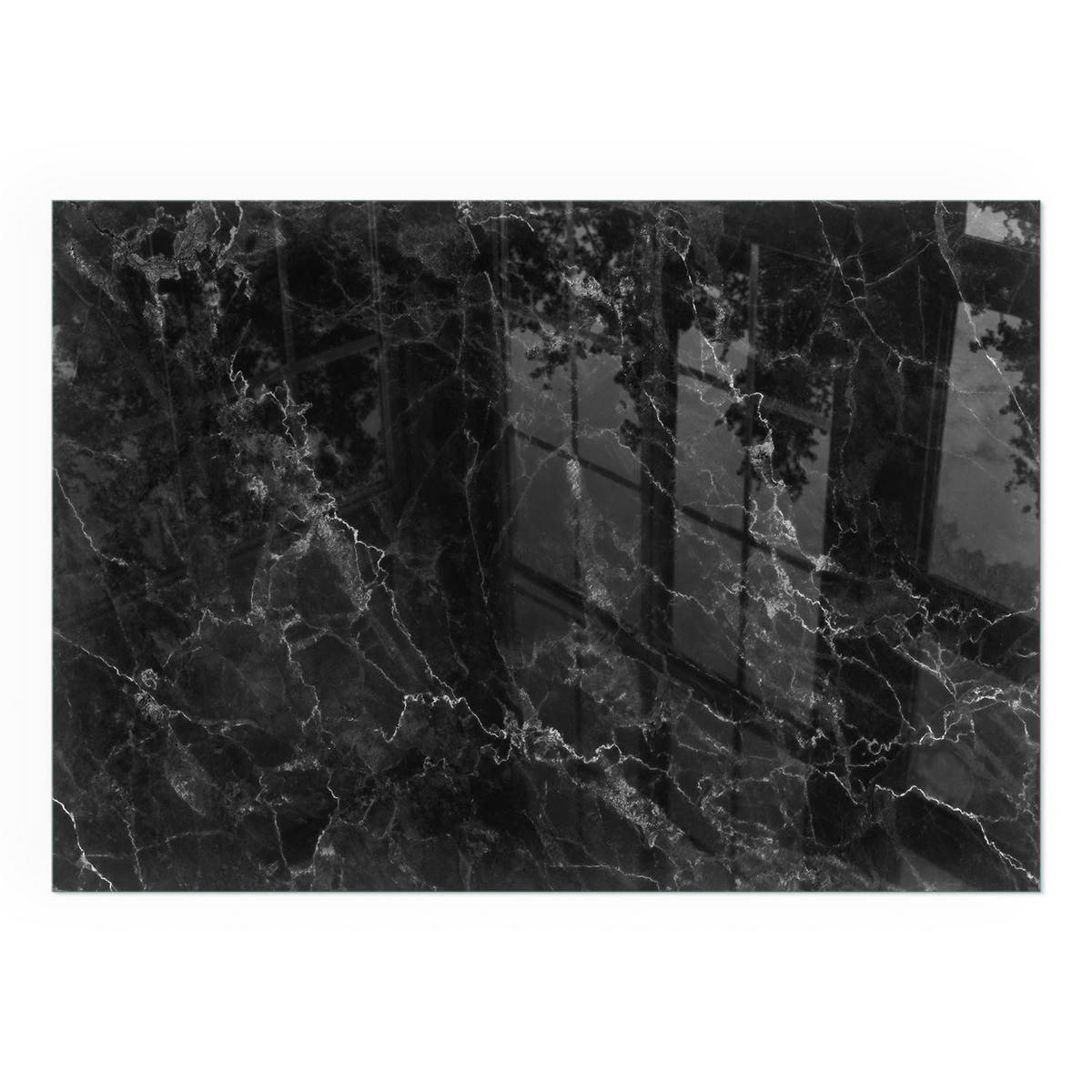 GLASPLATTE für Kamin 100x70 cm - Schwarz, Glas (100/70/0.4cm) - TULUP