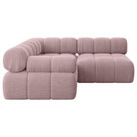 ECKSOFA modulares Sofa Mende-L1 - 190x190x70 cm Rosa Cord - Rosa, Holzwerkstoff/Textil (190/190cm) - ALTDECOR