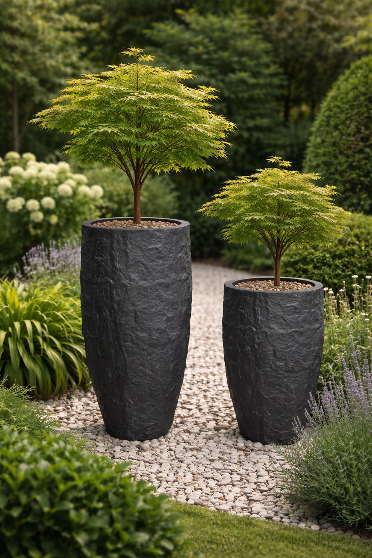 PFLANZKASTEN The Rock 27x53 cm, Steinoptik Anthrazit, Fiberstone - Anthrazit, Kunststoff (27/53/27cm) - dasmöbelwerk