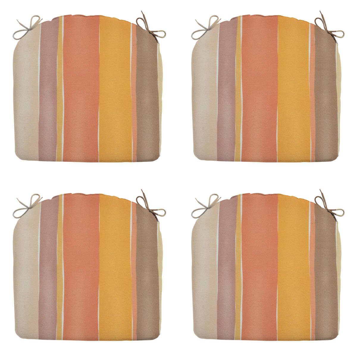 SITZKISSEN Nox - Mehrfarbig - 46/48/4,5 cm - 4er-Set - Multicolor, Textil (48/4/46cm) - Madison