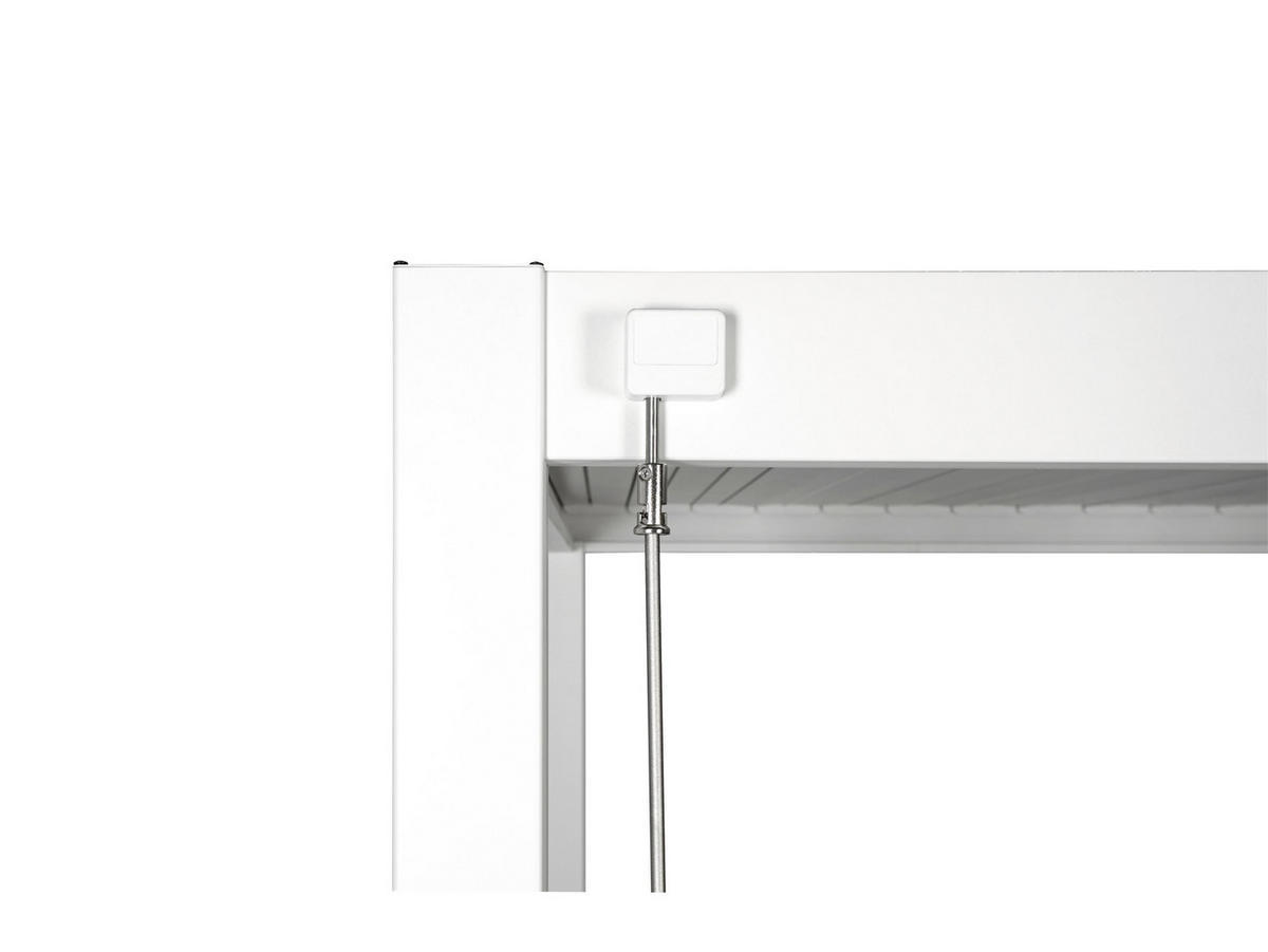 LAMELLENPERGOLA Mirador Classic Weiß 300/400/250 cm - Grau, Kunststoff (400/250/300cm) - Green Spirit