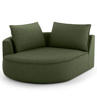 OTTOMANE - modular - Schwarz/Grün, Kunststoff/Textil (126/82/154cm) - home24