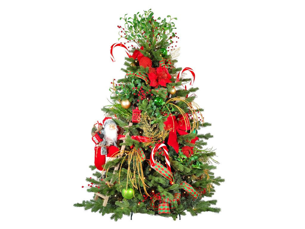 Laalu Weihnachtsbaum Grün, Rot, Gold 240 cm