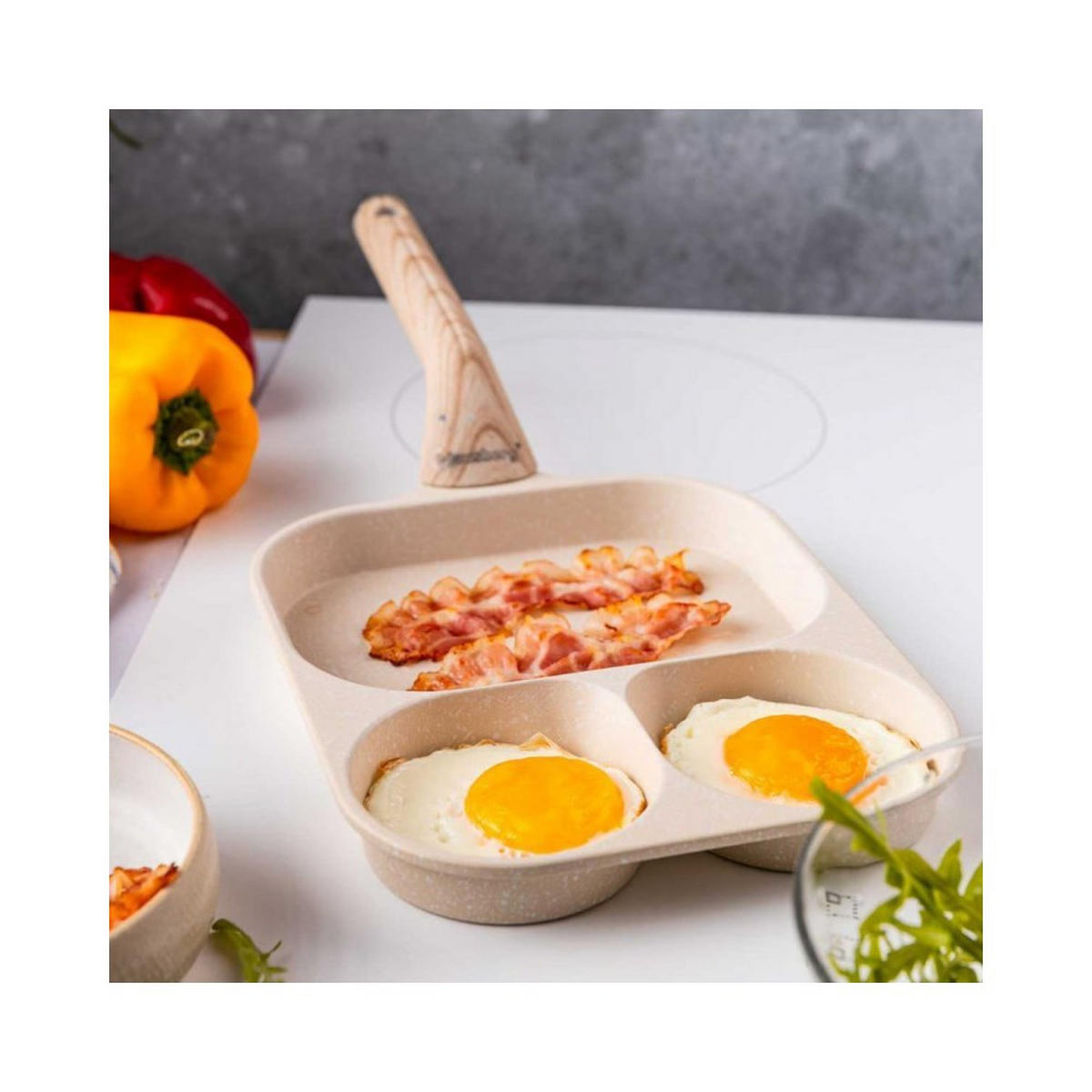 EIERPFANNE Creme 41/19.2/2.8 cm KB7829 - Creme, Metall (41cm) - Klausberg 