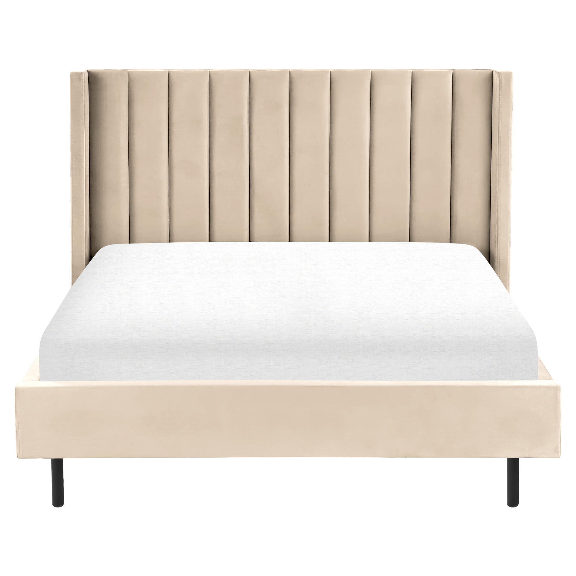 BETT mit Lattenrost 140x200 cm Beige Villette - Beige, Textil (140/200cm) - Beliani