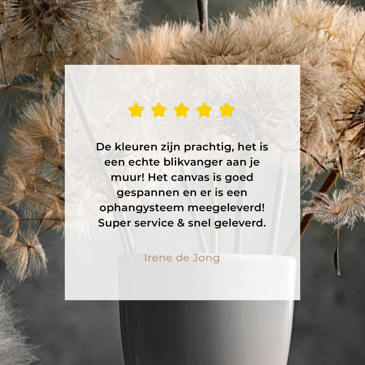 LEINWANDBILD Blumensamen - Löwenzahn - Vase - Stilleben - Blumenstrauß Deko Groß 90x90 cm - Dunkelgrau, Textil (90/90cm) - MuchoWow