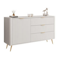 SIDEBOARD SCARLETT 138 1D3S MIT SCHUBLADEN BEIGE + GOLD - Beige, Holzwerkstoff (138/81/38cm) - Lookway