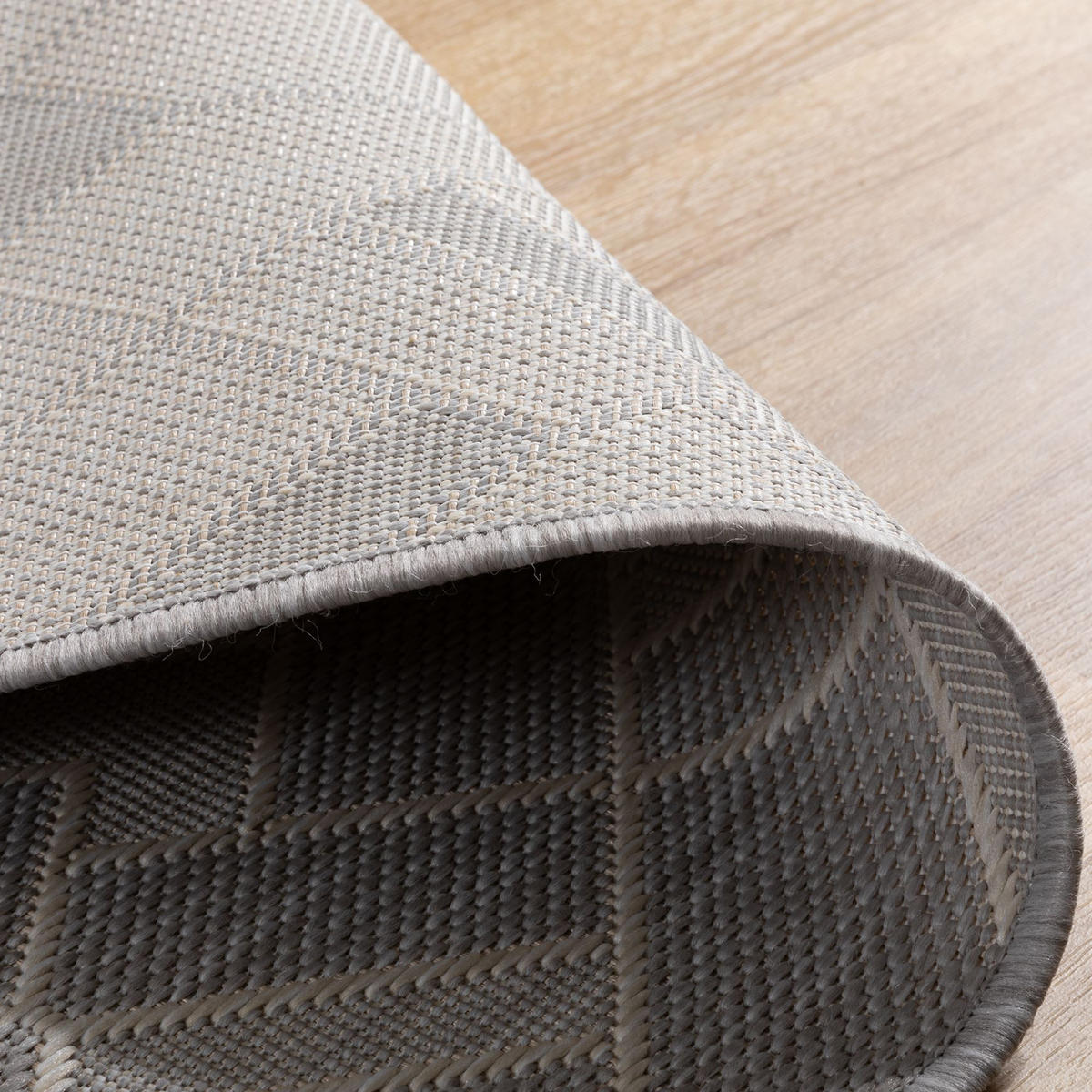 OUTDOORTEPPICH 80/150 cm Bergen Raute - Grau, Textil (80/150cm) - Steffensmeier