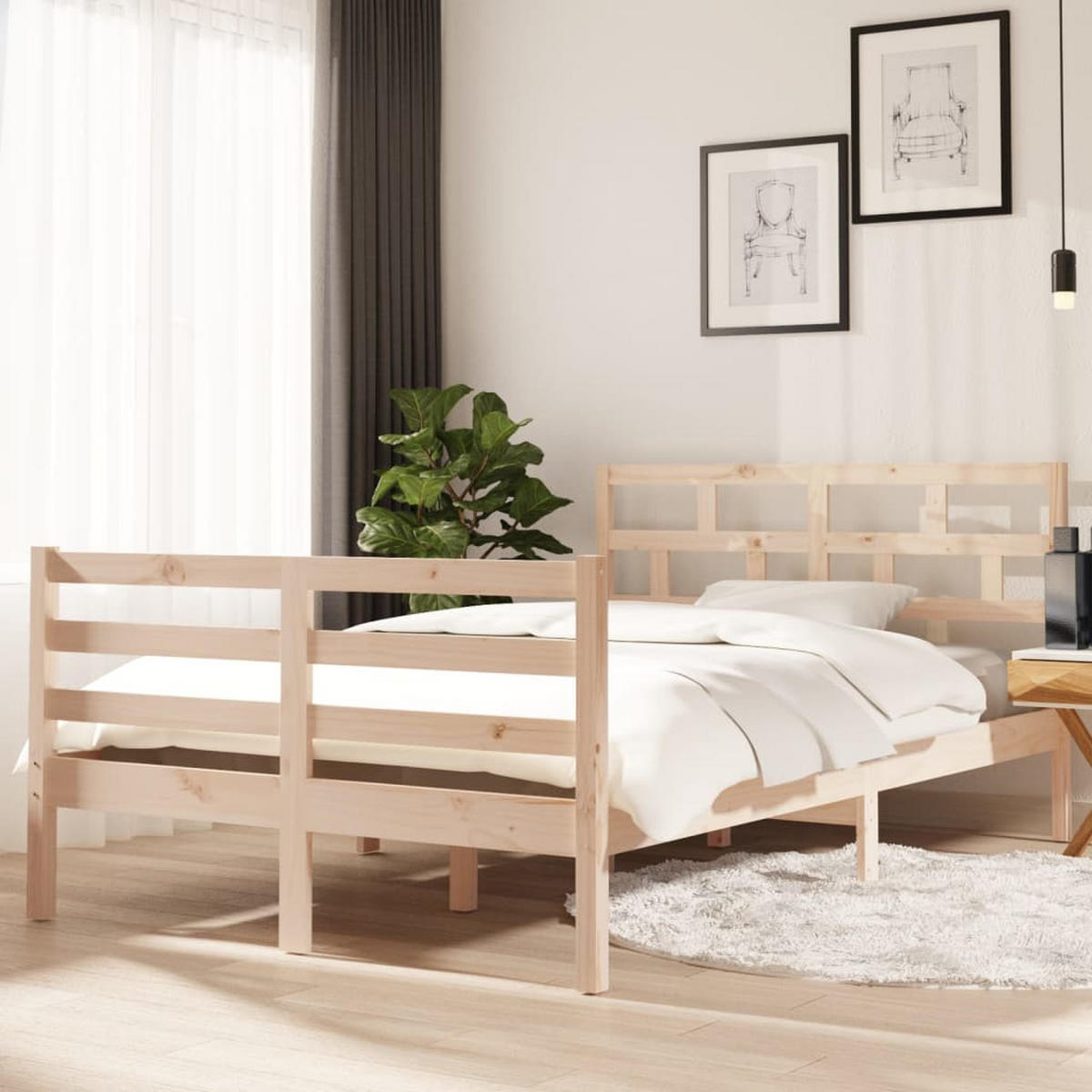 BETT Kerby 126/205.5 cm - Braun, Holz (120/200cm) - Nettlife