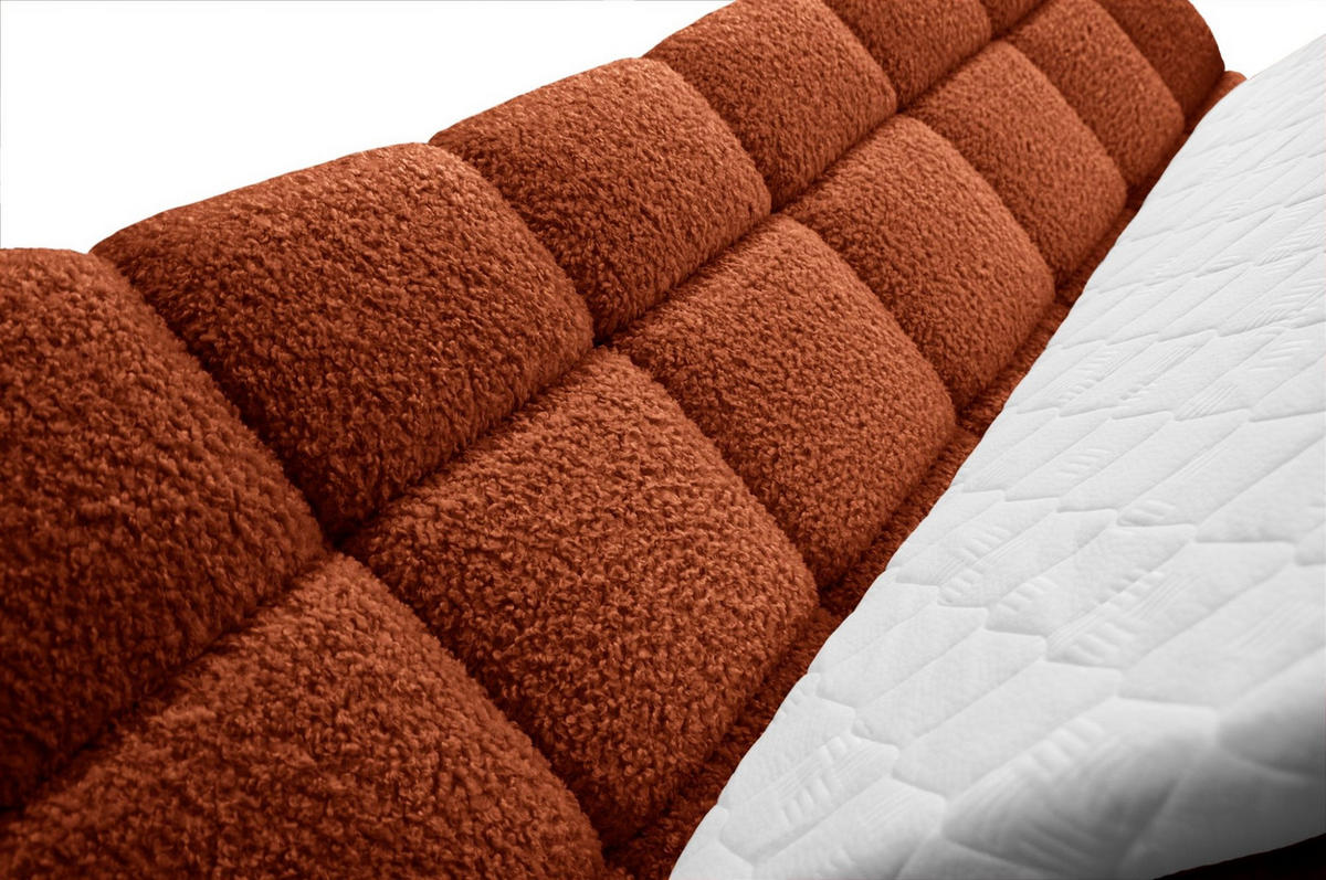 BOXBETT Nova In Rolf - Rotbraun, Holzwerkstoff/Textil (180/200cm) - Fun Möbel