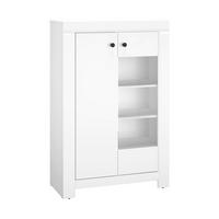 VITRINE – 92 cm – Lahti – Weiß - Weiß, Holzwerkstoff (92/140/42cm) - hi-markt