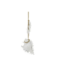 AUFHÄNGER MUSCHEL (2ER SET) - Weiß, Holz (16/12/22cm) - J-Line