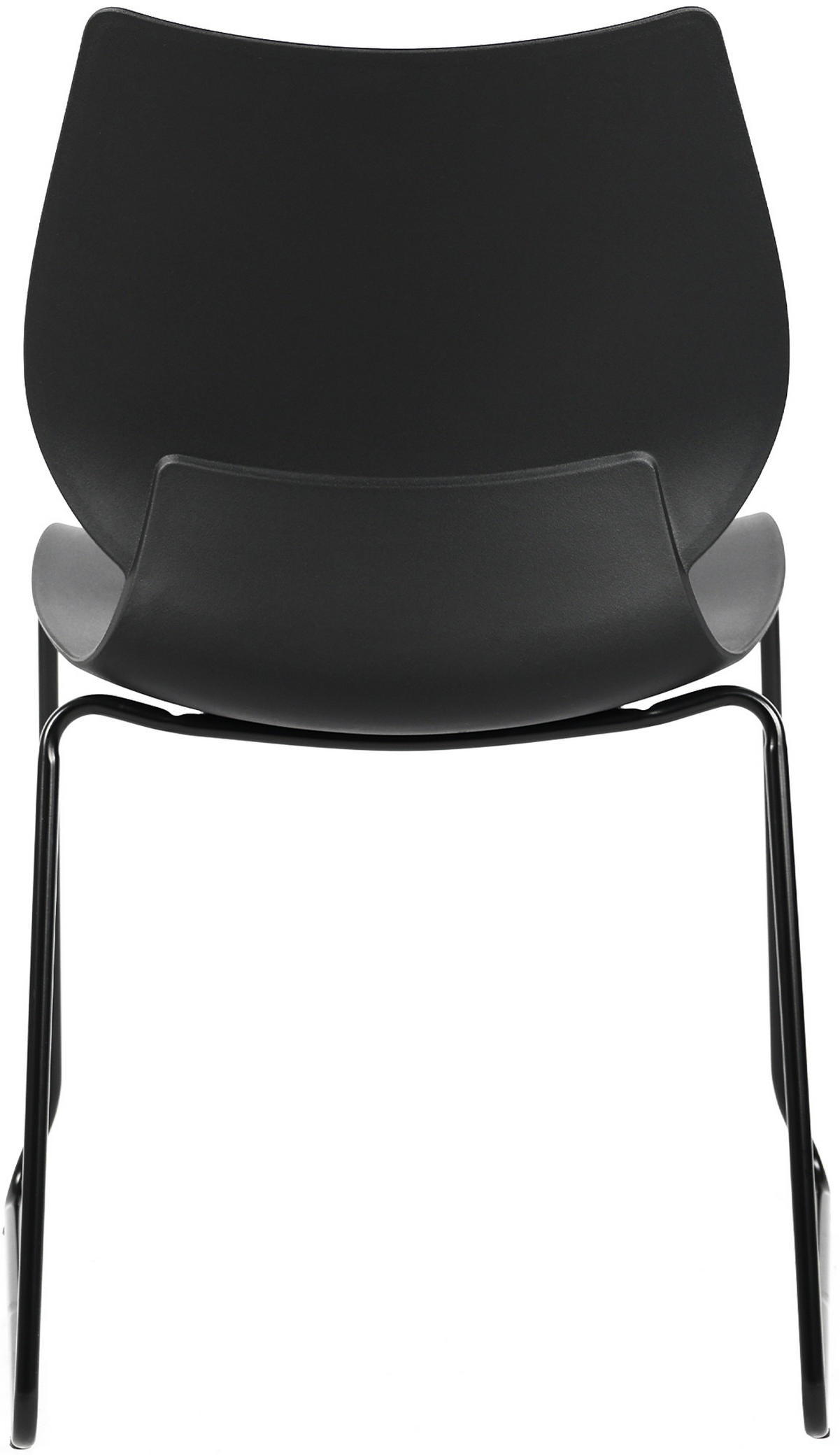 BESUCHERSTUHL Kunststoff Schwarz - Schwarz, Kunststoff/Metall (47/86/50cm) - CLP