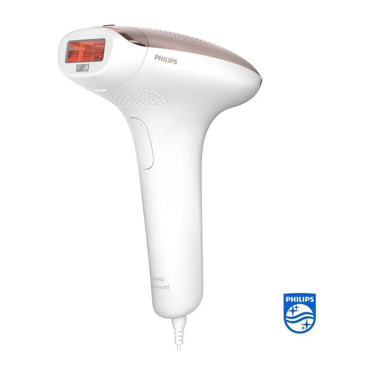 HAARENTFERNER IPL Gerät Weiß, 250000 Lichtimpulse, 2 Aufsätze, Körperpflege, Gesichtspflege, Langzeit Haarreduktion, Beauty Gerät, Hautpflege - Goldfarben/Weiß, Kunststoff (8/13/21cm) - Philips