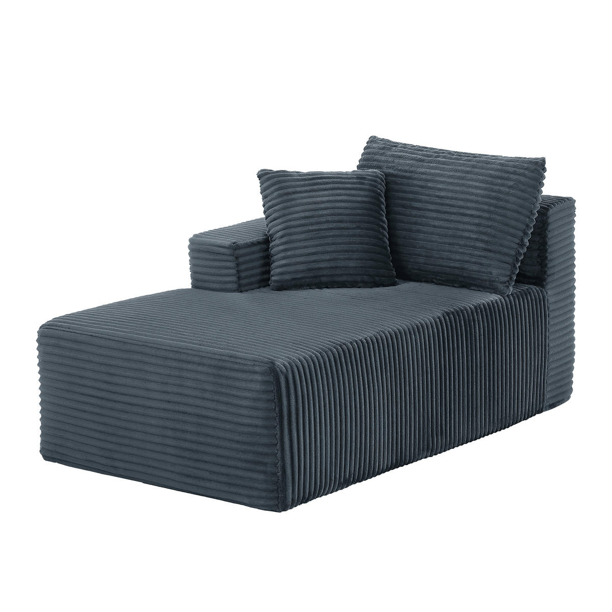 ECKSOFA L-Form mit Memory-Schaum und modularer Gestaltung - Dunkelgrau, Textil (252.5/163cm) - EVRYAE