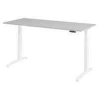 SCHREIBTISCH elektrisch XBHM 80/180/74 cm in Grau/Weiß - Weiß/Grau, Holzwerkstoff (80/180/74cm) - bümö