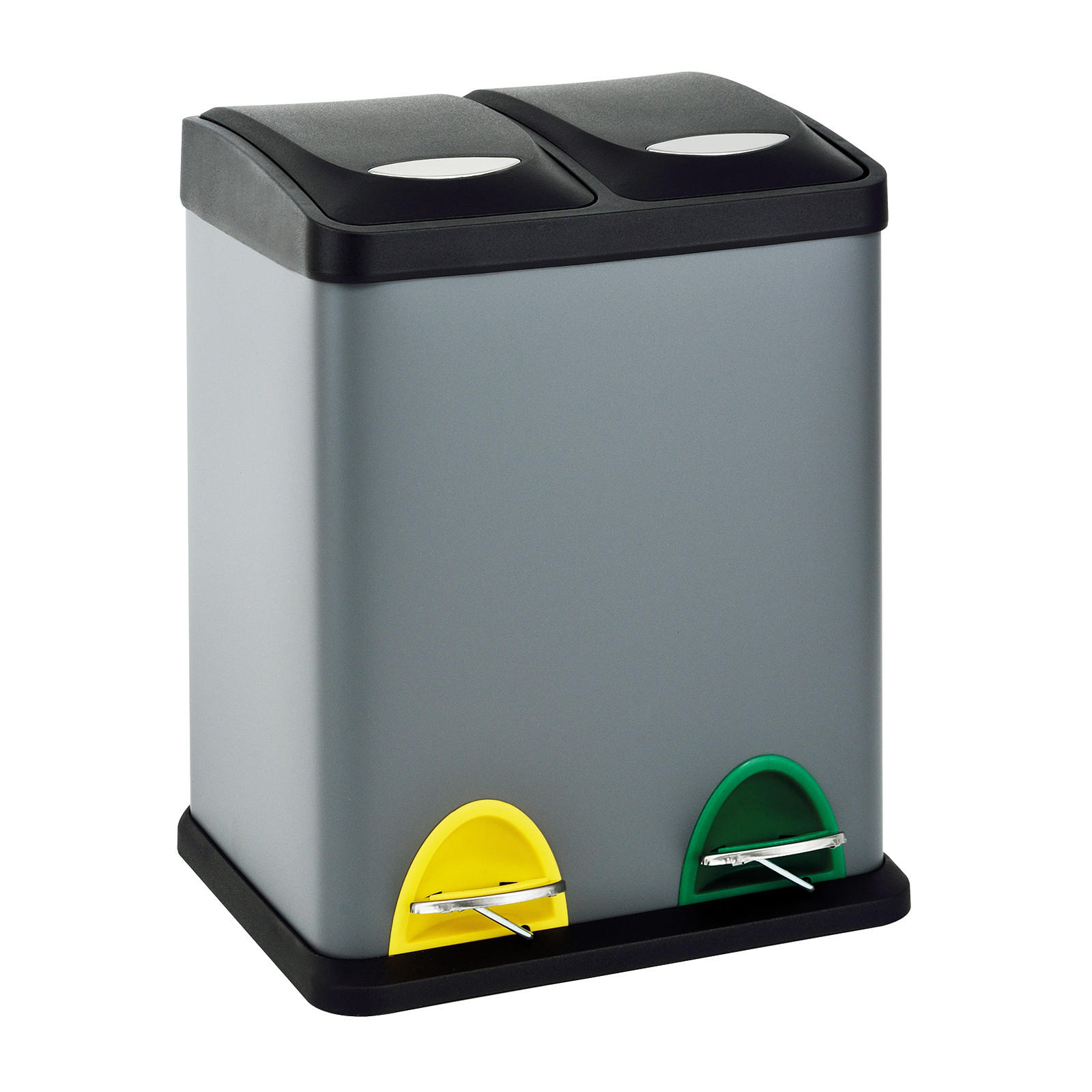 MÜLLEIMER TC2X8 - Grau, Metall (32/38/28cm) - SVITA