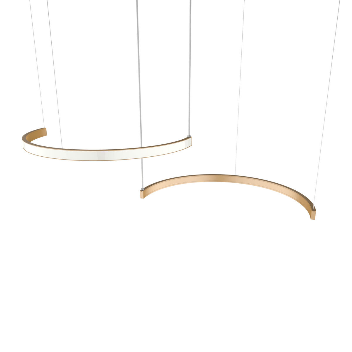 LED-HÄNGELEUCHTE - Goldfarben, Metall (3.1/62/120cm) - Lumicom