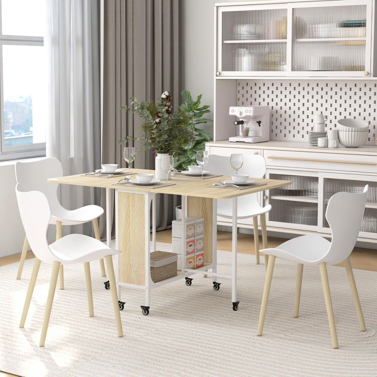 ESSTISCH Naturholz 1 Stück - Beige, Kunststoff (130/80/74cm) - GiPP