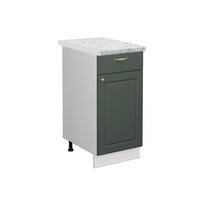 KÜCHENUNTERSCHRANK Fame-Line Grün-Gold Landhaus 40 cm, AP Marmor - Weiß/Grün, Holzwerkstoff (40/82/60cm) - Vicco