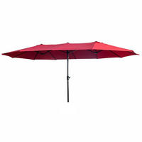 ZAHRADNÍ PARASOL Červený 270/245/460 - červená, kov/textil (270/460cm) - RAUMHIRSCH FURNITURE