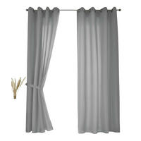 VORHANG 2ER SET BERLIN HxB 225x140cm Grau - Grau, Textil (140/225/225cm) - Gardinenbox