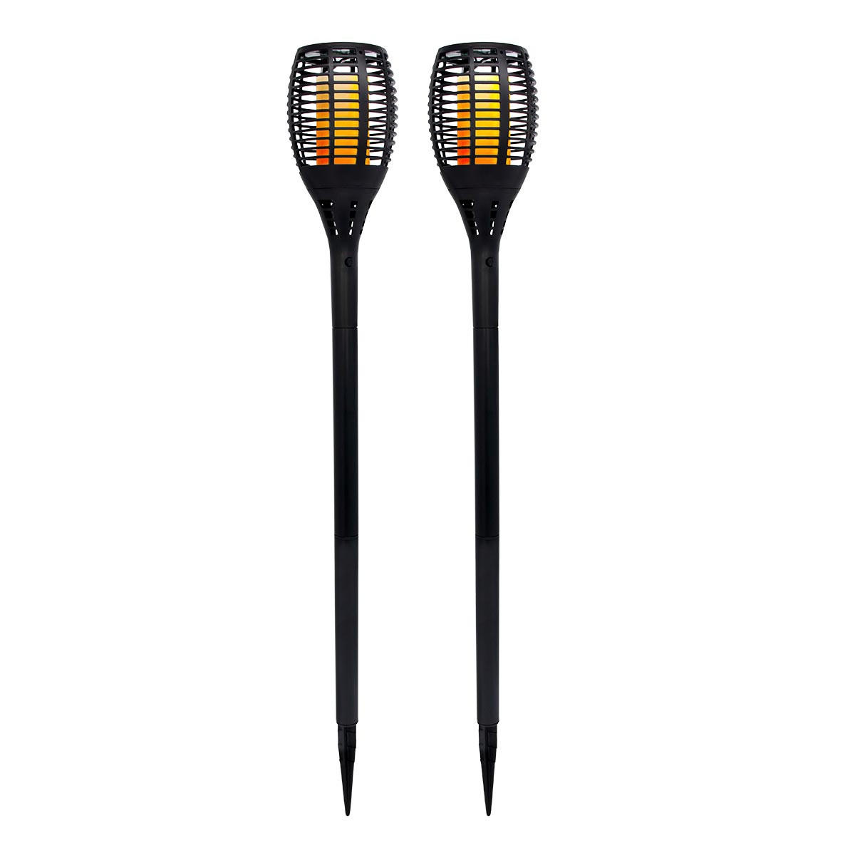 SOLAR-TASCHENLAMPE MAITY SUN schwarz - Schwarz, Kunststoff (9/9/70cm) - Lumisky