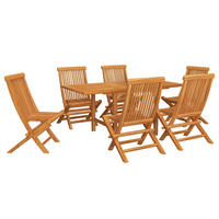 GARTENSET Yatman 7-teilig - Braun, Holzwerkstoff - Nettlife