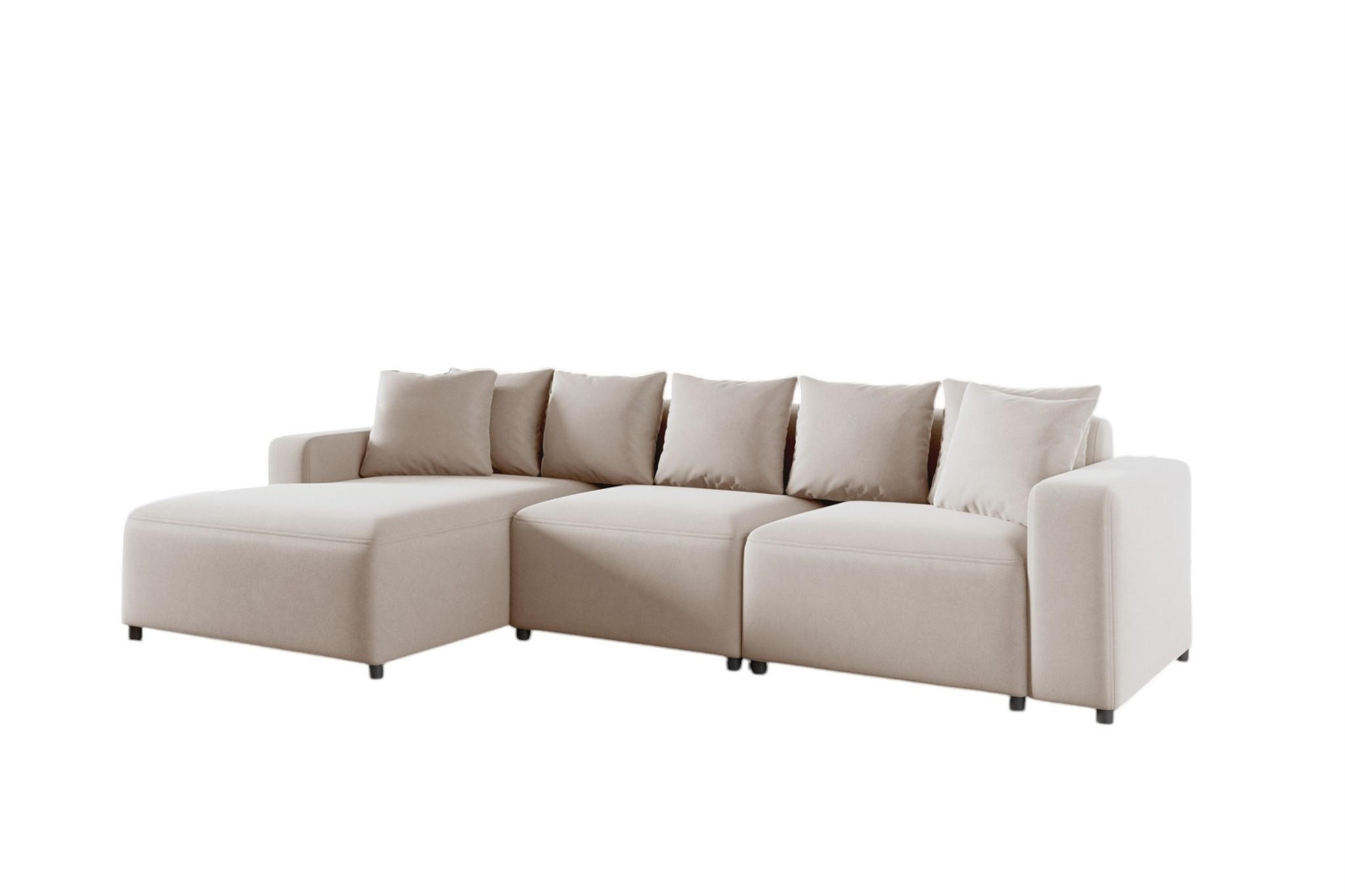 ECKSOFA Megan In Salvador - Beige, Holzwerkstoff/Textil (331/165cm) - Fun Möbel