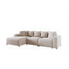 ECKSOFA Megan In Salvador - Beige, Holzwerkstoff/Textil (331/165cm) - Fun Möbel