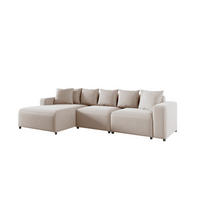 ECKSOFA Megan In Salvador - Beige, Holzwerkstoff/Textil (331/165cm) - Fun Möbel