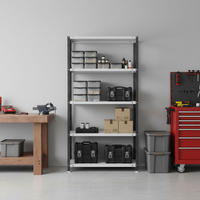 SCHRAUBREGAL PANDA | HxBxT 180x80x30cm | 5 Fachböden | Fachlast 100kg | Anthrazit-Weiß - Anthrazit, Metall (80/180/30cm) - PROREGAL