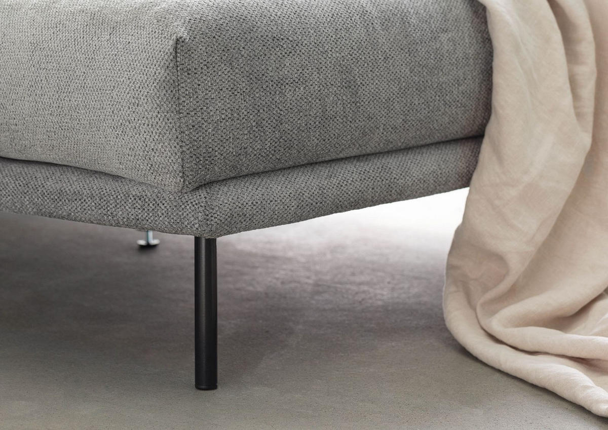ECKSOFA 285x161x81 Silikon-Feder Mix grau TRIENT - Grau, Holz (285/161cm) - Massivmoebel24