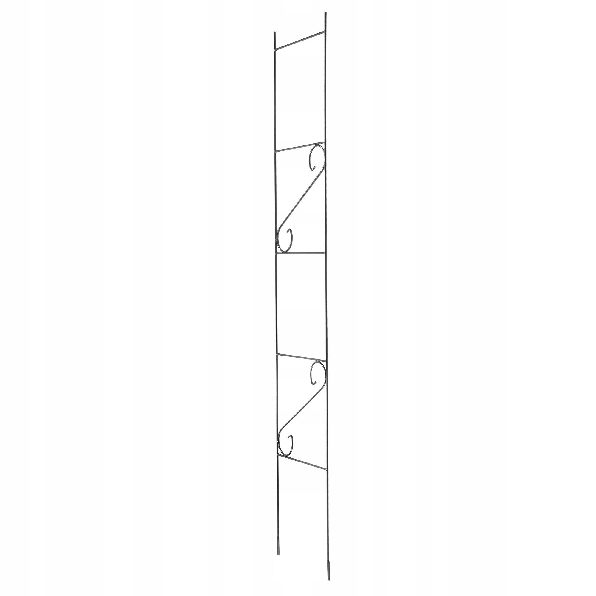 BLUMENGITTER, 26 x 151 cm, Schwarz - Schwarz, Metall (26/151cm) - KADAX
