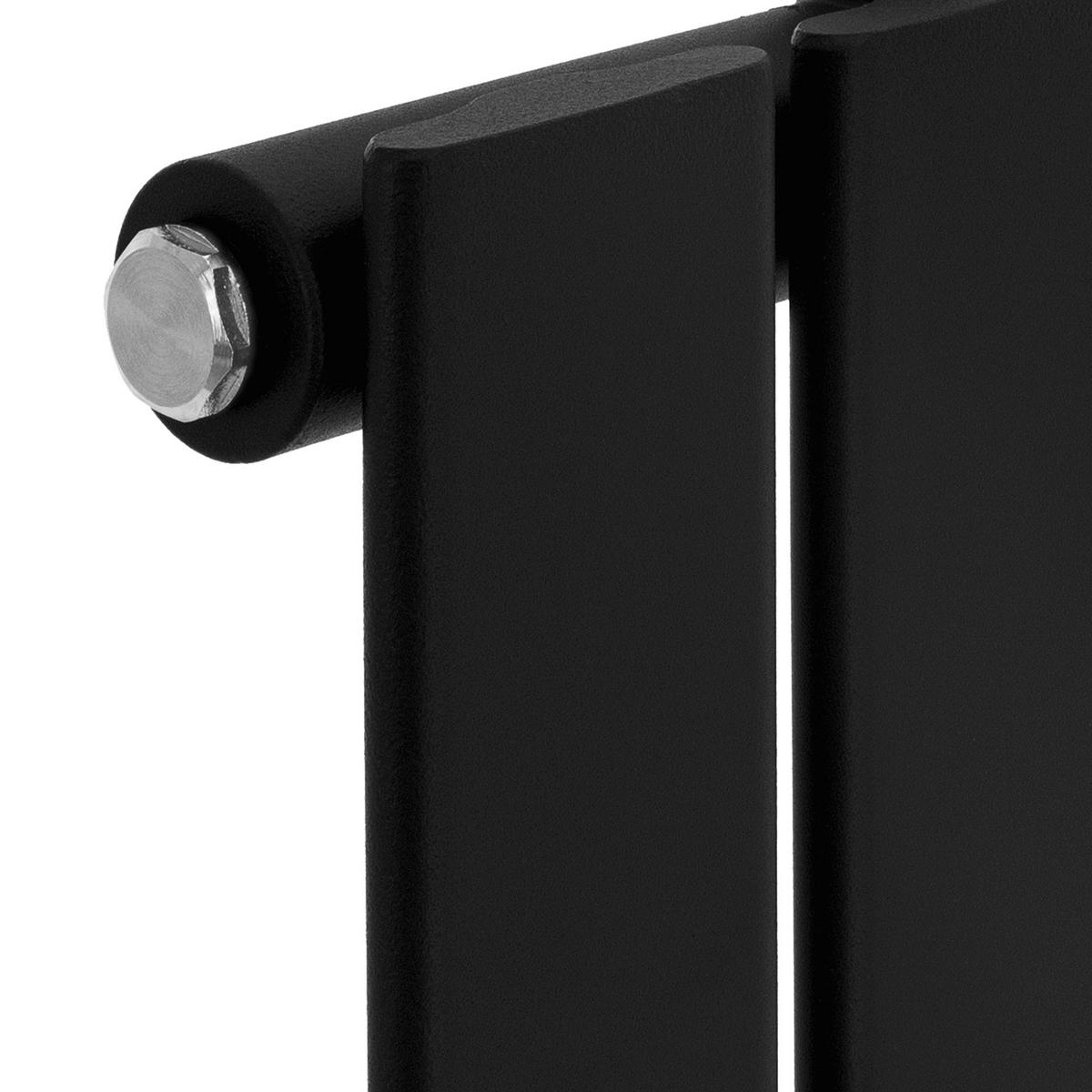 BADHEIZKÖRPER Stella 480x1600 mm Schwarz matt mit Mittelanschluss - Schwarz, Metall (48/160/5cm) - LuxeBath
