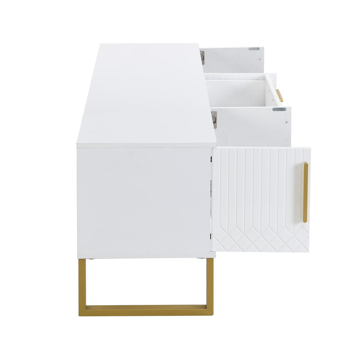 LOWBOARD Weiß 170/40/53.5 cm - Weiß, Holzwerkstoff (40/53.5/170cm) - Urban Meuble