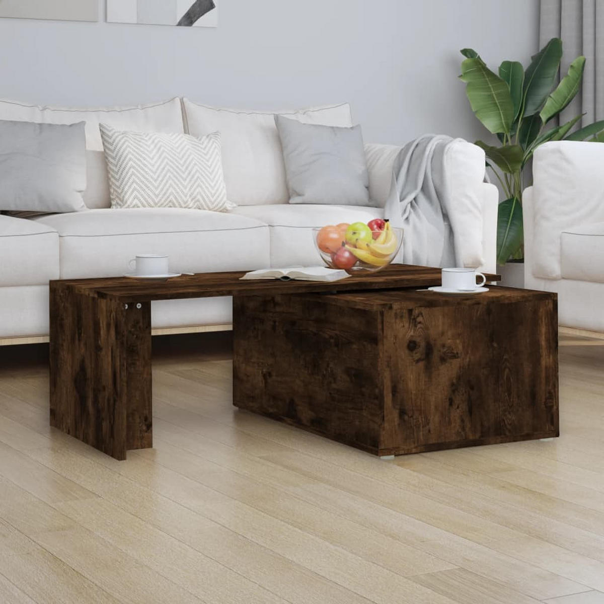 COUCHTISCH Räuchereiche 150x50x35 cm Holzwerkstoff - Mooreichefarben, Holzwerkstoff (50/150/35cm) - furnicato