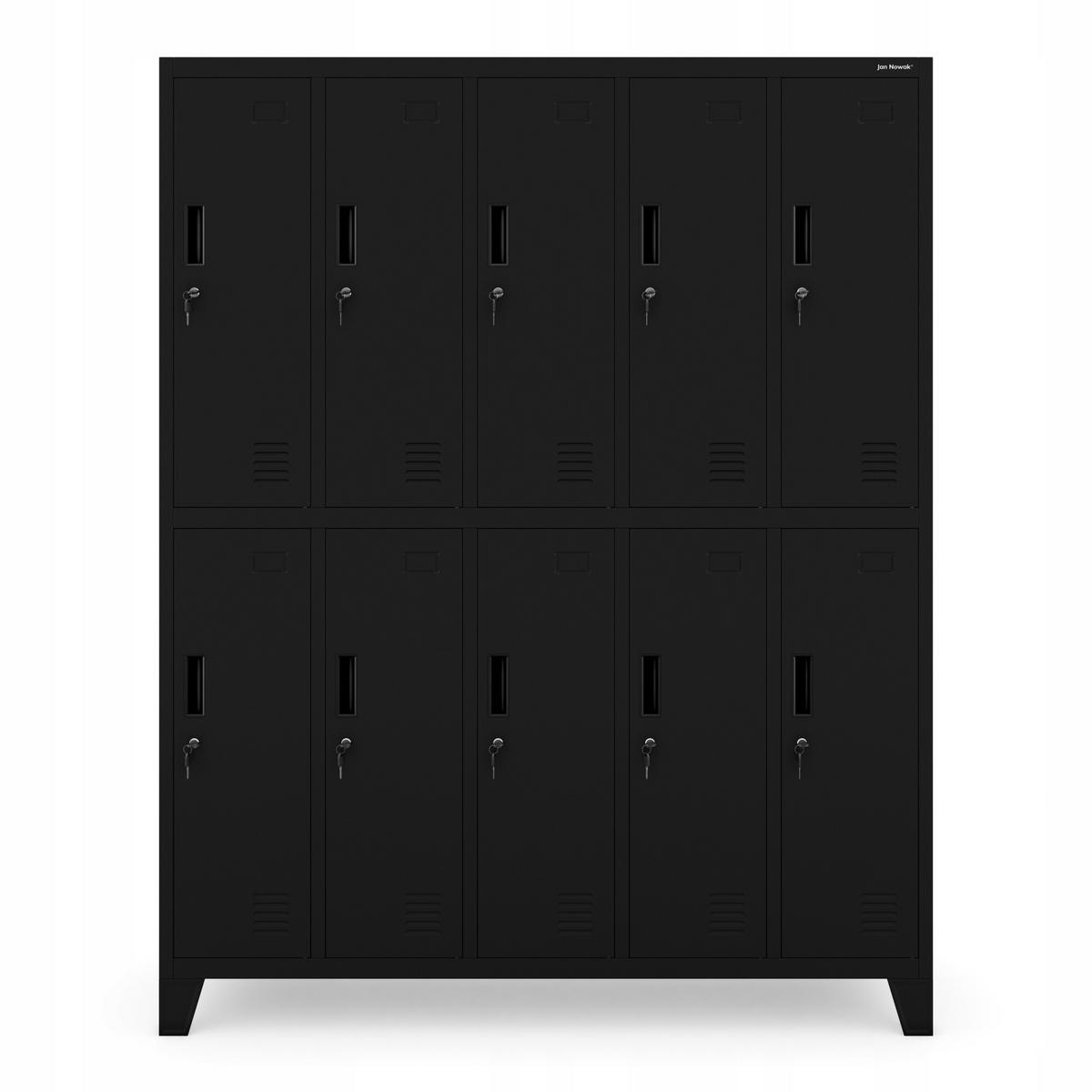 SCHLIESSFACHSCHRANK Bartek - Schwarz, Metall (136/172/45cm) - Jan Nowak