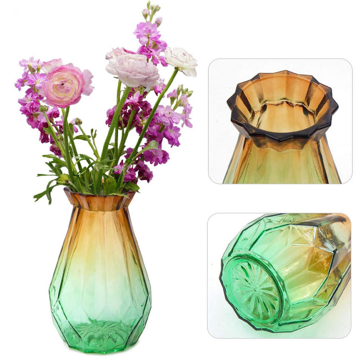 VASE Glas - Dunkelorange, Glas (10cm) - LIBRATON