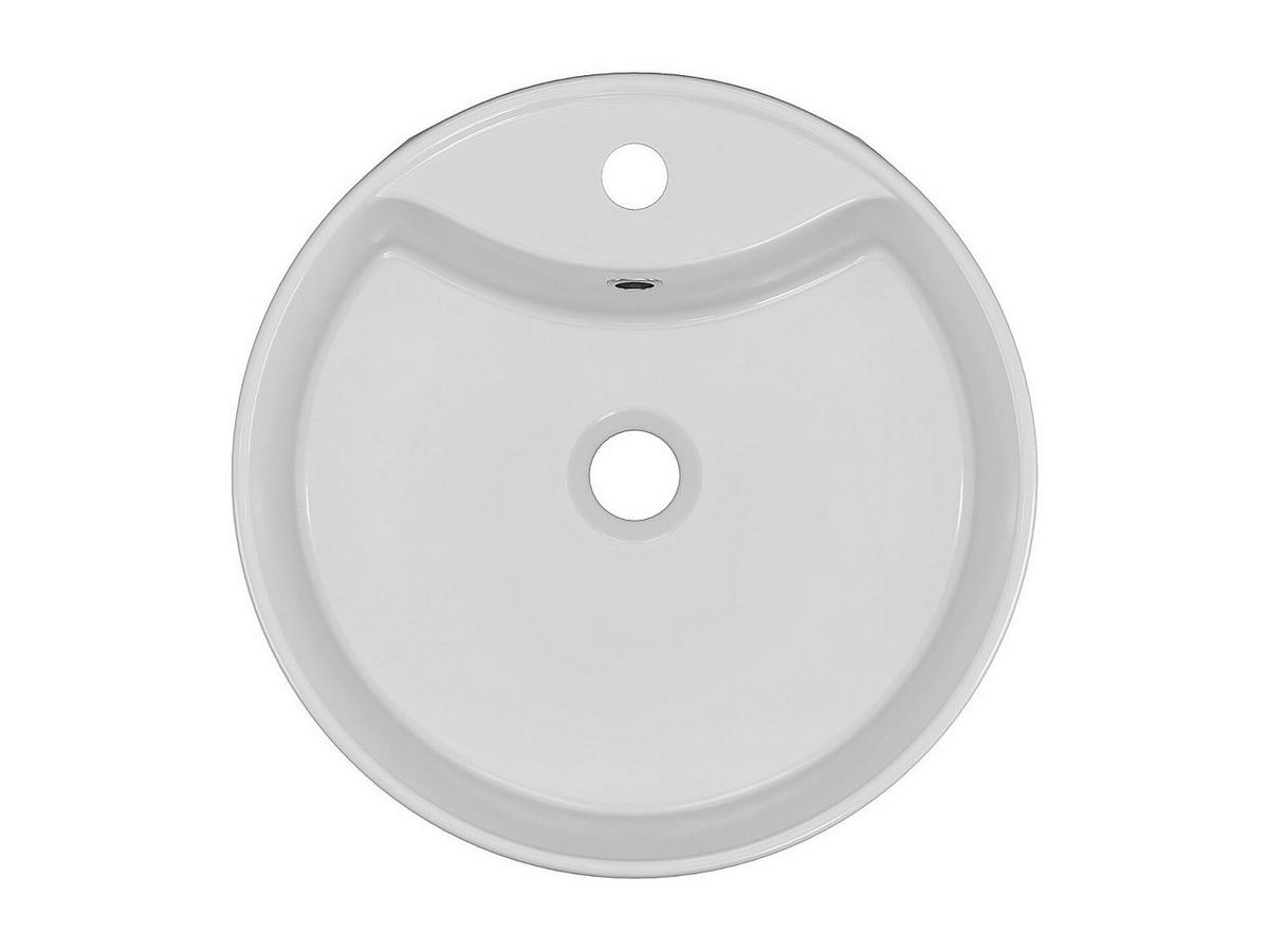 AUFSATZWASCHBECKEN rund aus Keramik - Weiß - 40 cm - DARINI - Weiß, Keramik (40/14/40cm) - Vente-Unique