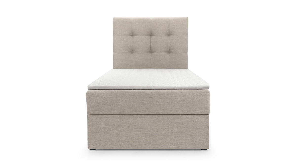 BETT - Boxspringbett 90x200 - 05 Hugo 24 - Braun - Braun, Holz (90/200cm) - Möblo
