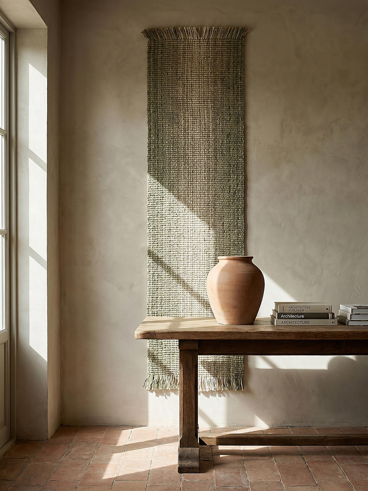 TEPPICH Jute-Wolle-Mix, handgewebt WEAVER, Grün 60x230 cm - Grün, Textil (230/60cm) - KADIMA DESIGN