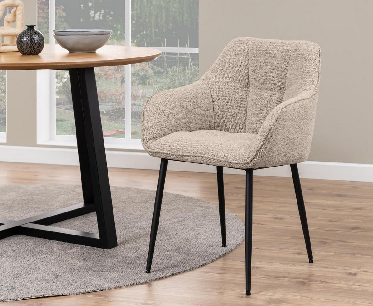 2ER Set ESSZIMMERSTUHL Beige - Beige, Textil (59/85/55cm) - ebuy24