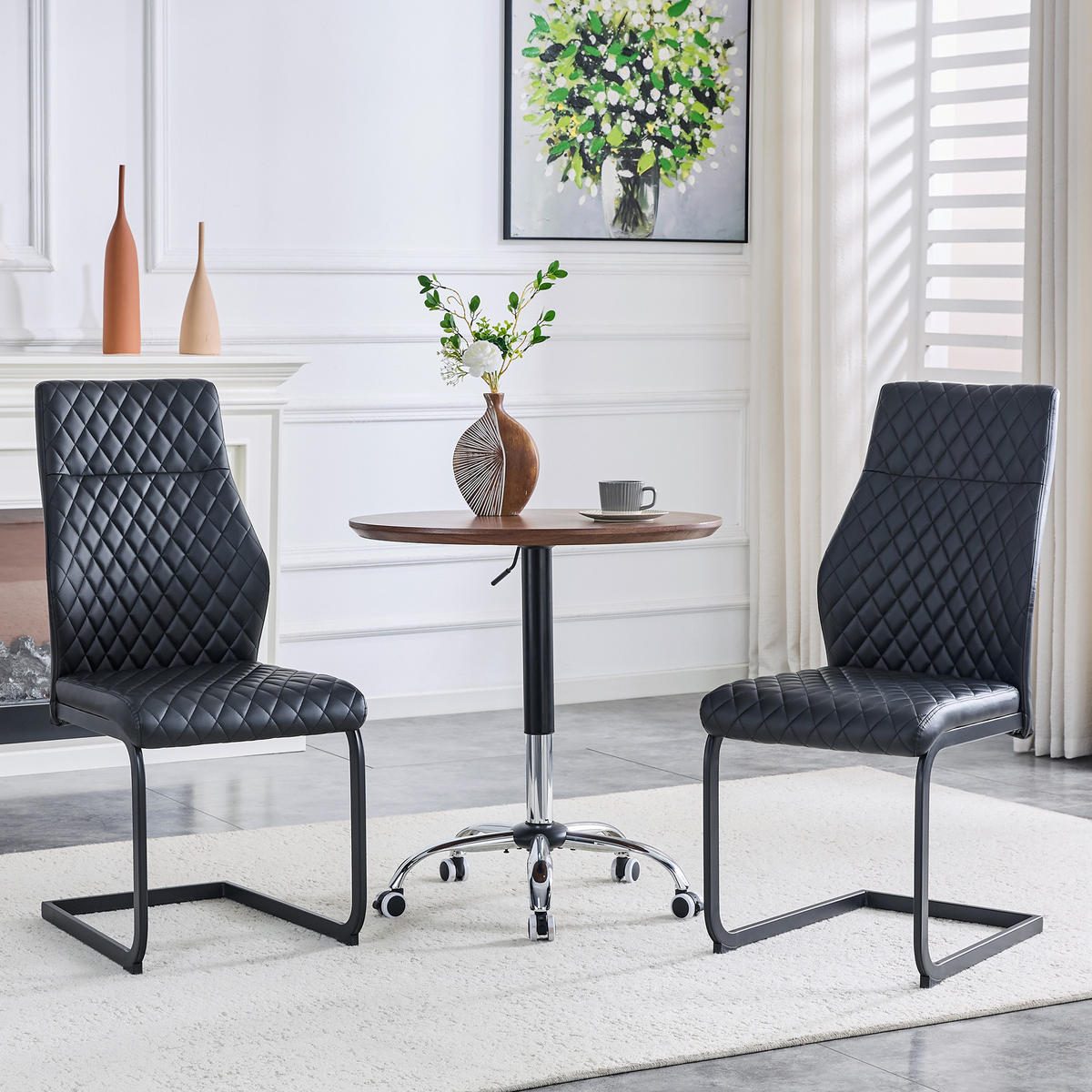 SCHWINGSTUHL DE-36569 2er-Set mit PU-Bezug und Metallrahmen Schwarz - Schwarz, Metall (63/100/43cm) - ComfortXL