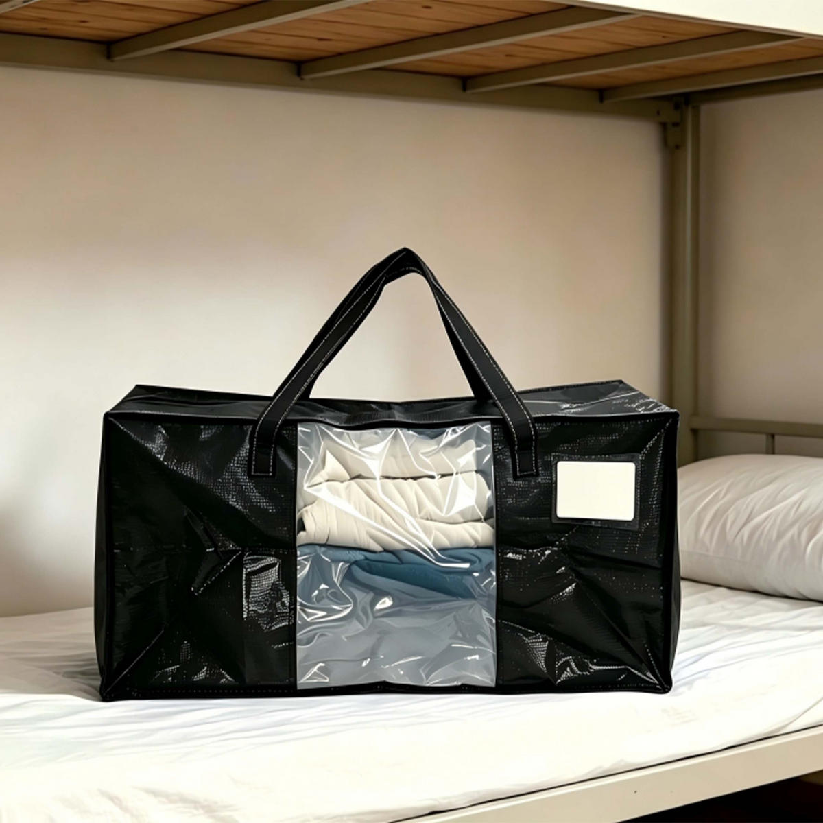 UMZUGSTASCHE Blau 4er-Set Kunststoff wasserfest 100 l - Blau, Kunststoff - Relaxdays