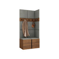MOBILIER PENTRU HOL Orion I - culoare lemn de nuc/gri, material plastic/compozit lemnos (84/186/46cm) - MIRJAN24