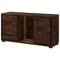 SIDEBOARD Akazie 145x40x78 dunkelbraun lackiert BARK #200 - Dunkelbraun, Holz (145/78/40cm) - Massivmoebel24